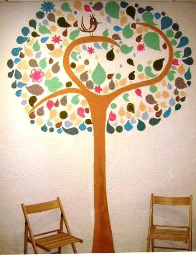 arbol de colores silla